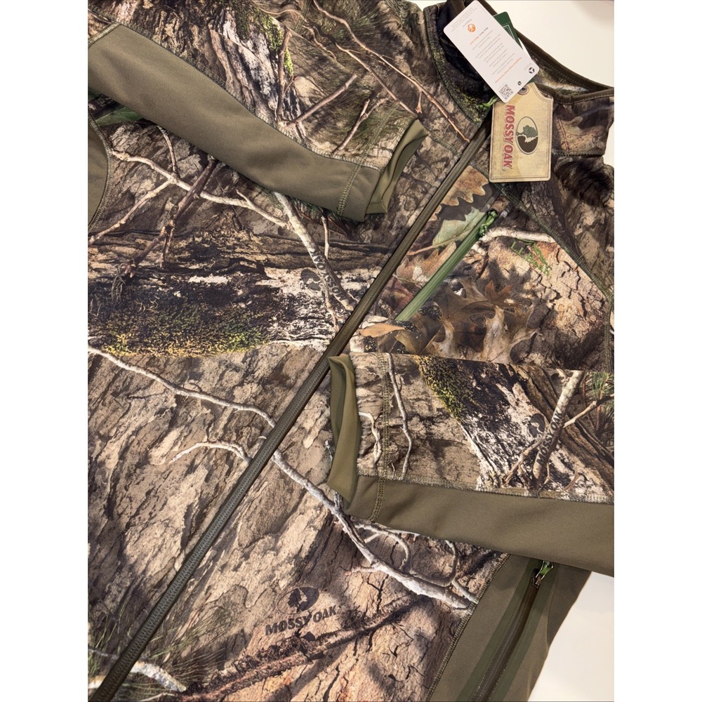 L.L. Bean X Mossy Oak Camo‎ Full Zip Ridge Ranger Soft Shell Jacket Men's LG DNA